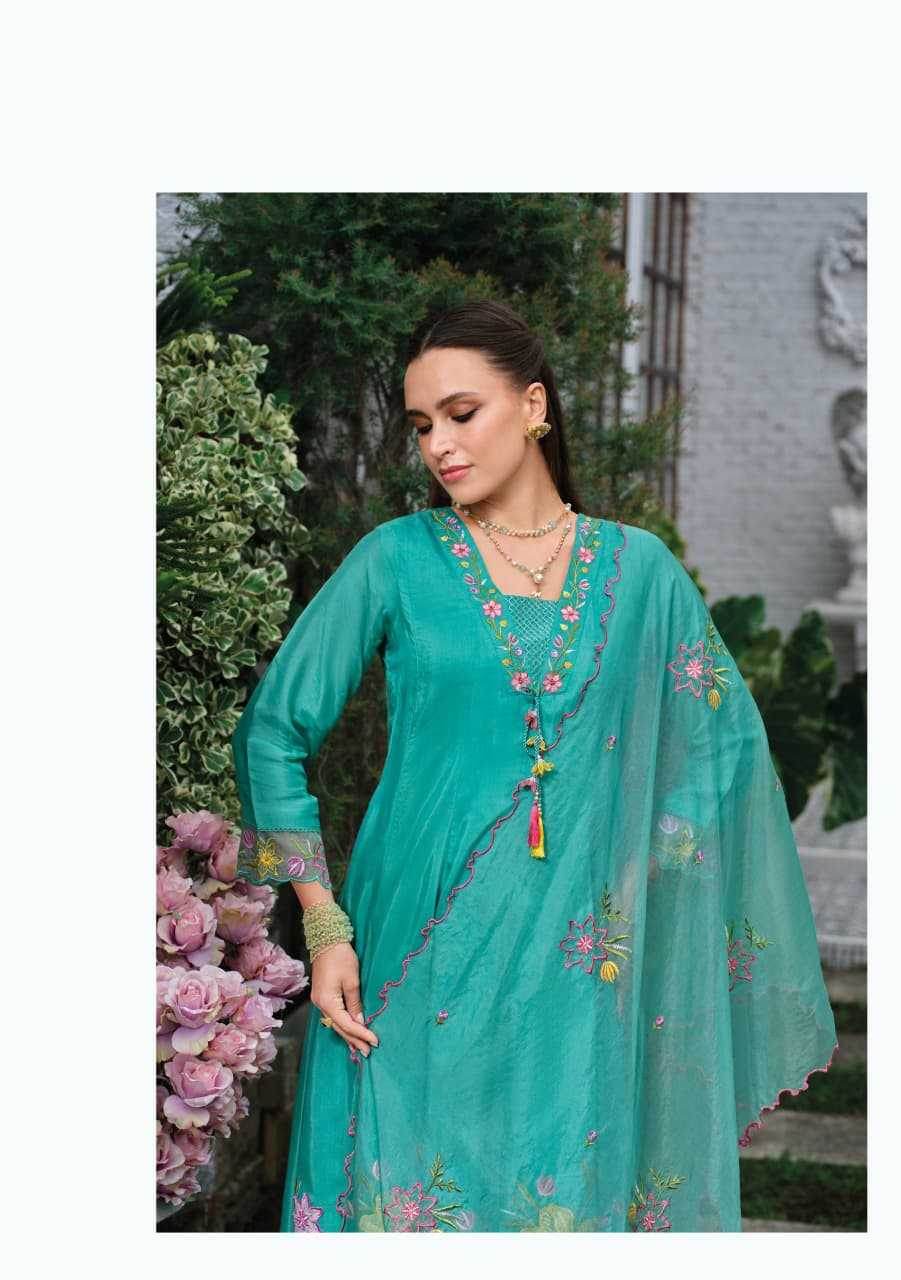 Chanderi Soft Handwork Suits - MYLUXURY LANE ENTERPRISE